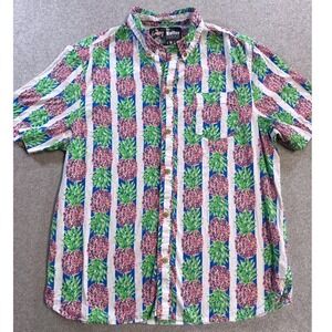 The‎ Nutter Pineapple Shirt Mens M Made USA Hawaiian Novelty Button Up Retro